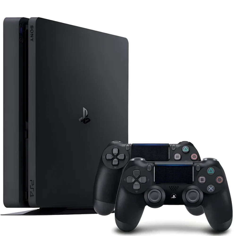 Ps4 Slim Console Playstation 4 + 2 Controle + Jogos Hdr